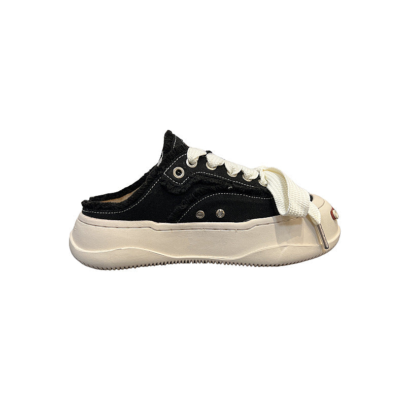 Men's High Version Smiling Female Tan Sweet Cat Casual Shoes