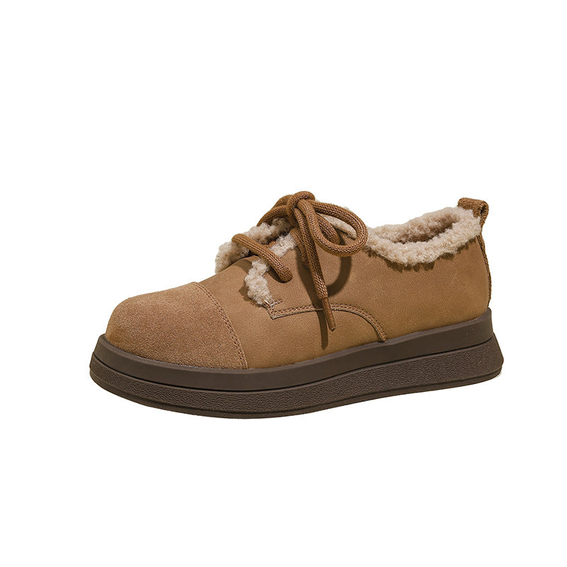 Women's Genuine Plus Veet Fluffy Vintage Cotton Women's Shoes