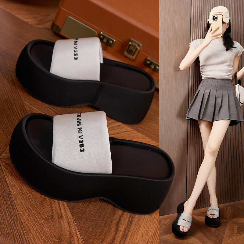Women's Platform Elevator Fashion Outdoor Feet Half Slippers