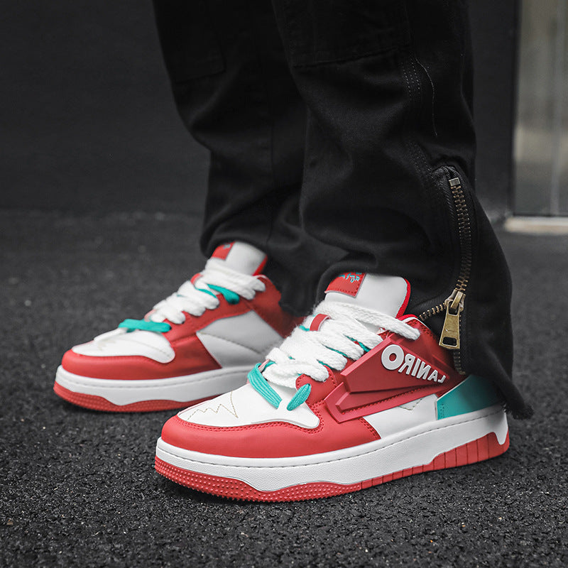 Spring Niche Arcade National Fashion Board Video Leather Shoes