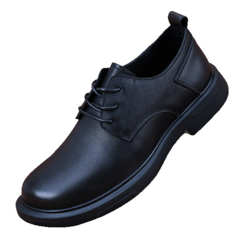 Men's Grain Cowhide Business Formal Wear Soft Leather Shoes