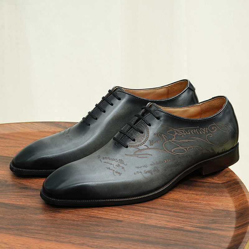 Men's Vintage Genuine Business Formal Wear Italian Leather Shoes
