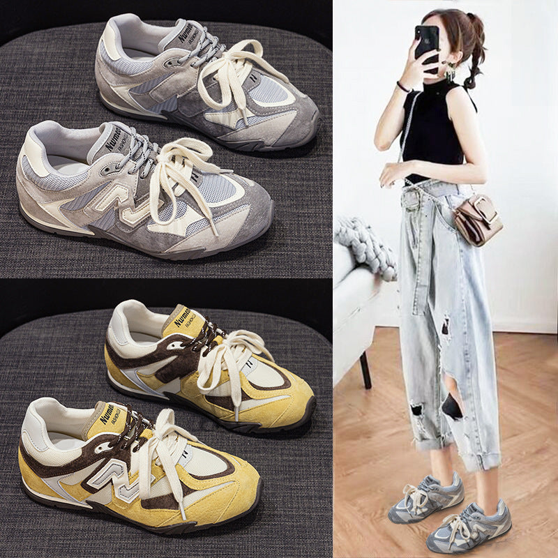 Women's Platform White Spring Breathable Sports Board Casual Shoes