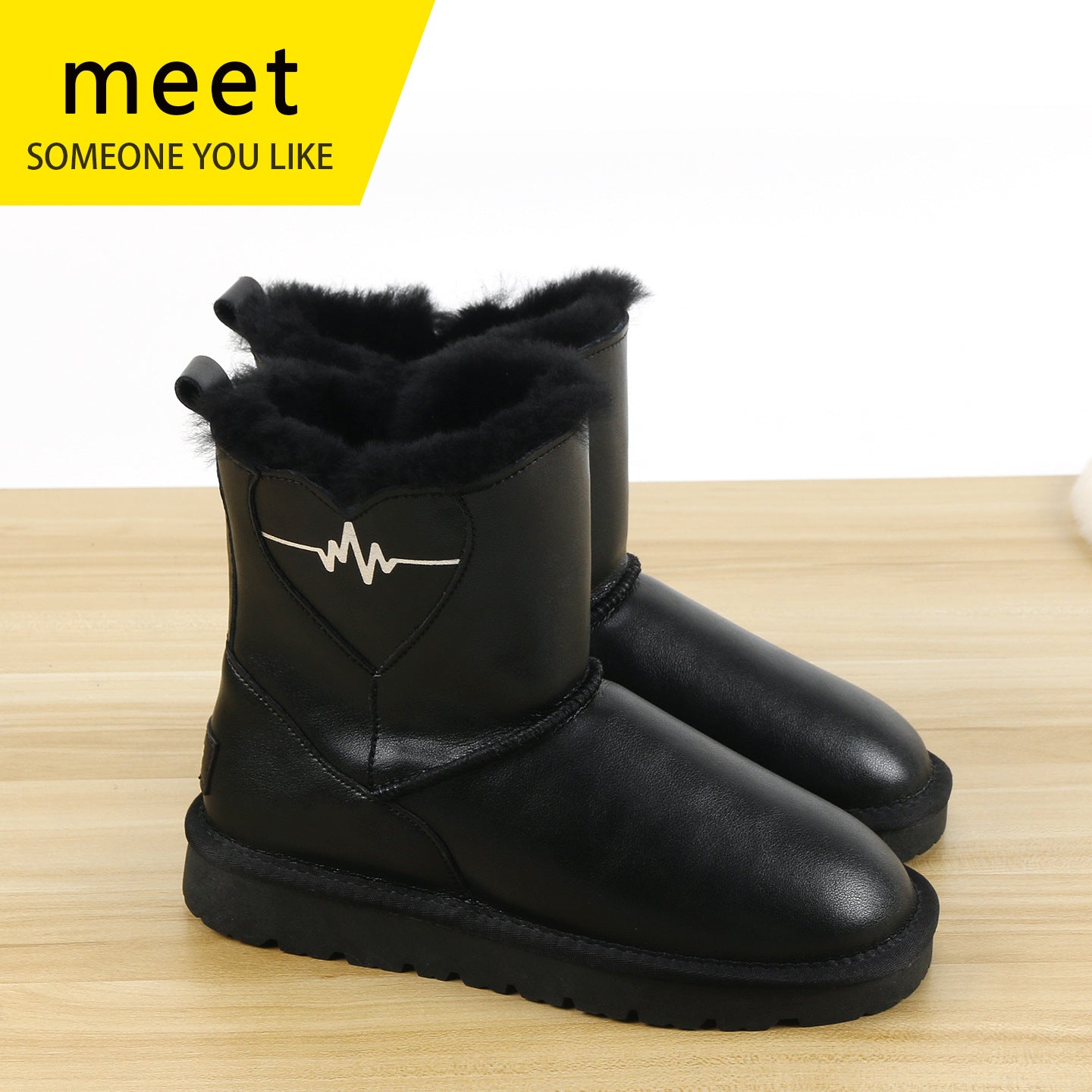 Women's Thickened Real Winter Fur Integrated Cotton Snow Boots