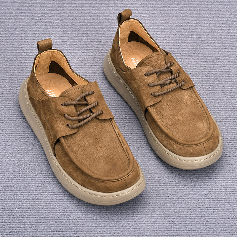 Men's Spring Retro Solid Sole Lightweight Platform Casual Shoes