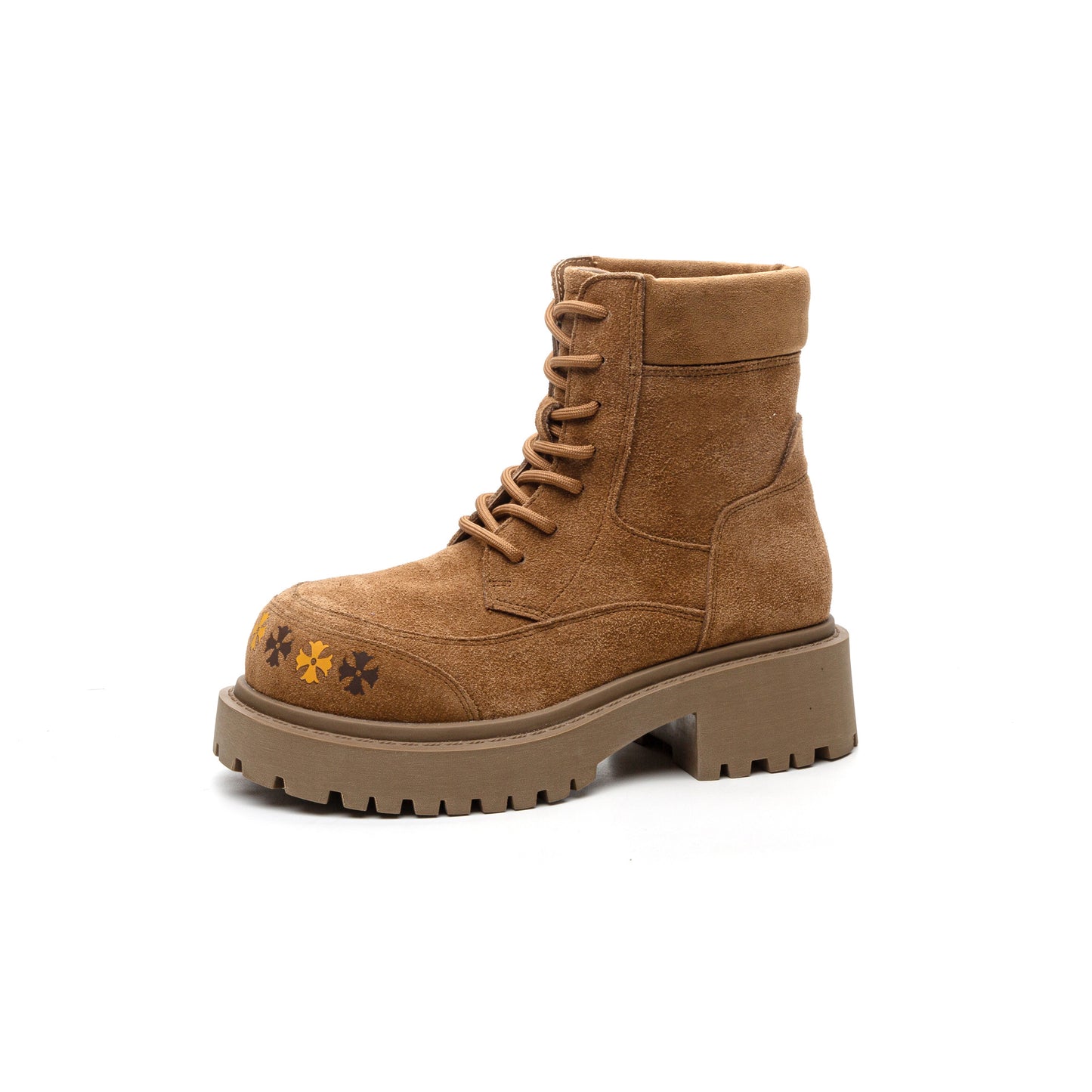 Women's Genuine Frosted Martin Platform Motorcycle British Style Tooling Women's Leather Boots