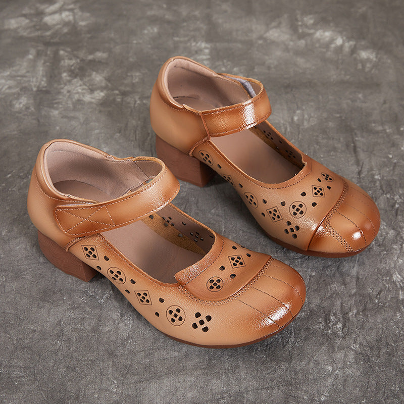 Women's Spring Hole Chunky Soft Sole Breathable Sandals