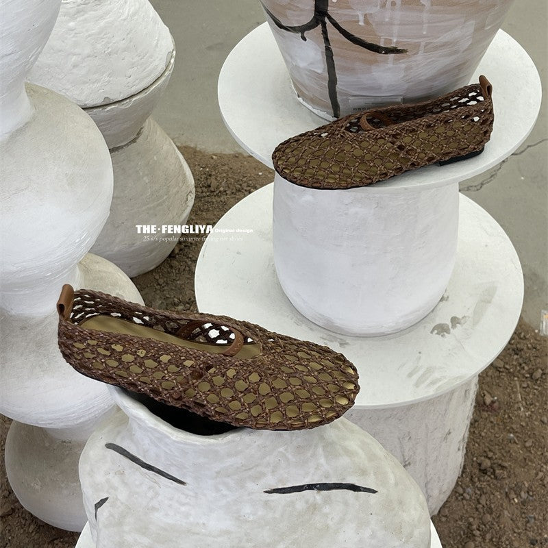 Style Summer Niche Design Comfortable Woven Hollowed Sandals