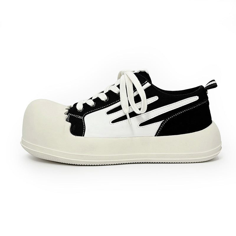 Women's & Men's Shell For Lovers Sports Bread Milk Fragrance Bottom Warped Canvas Shoes