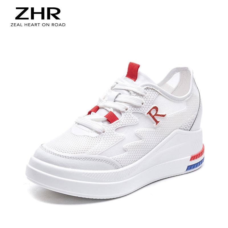 Women's Mesh Surface Breathable White For Invisible Sneakers