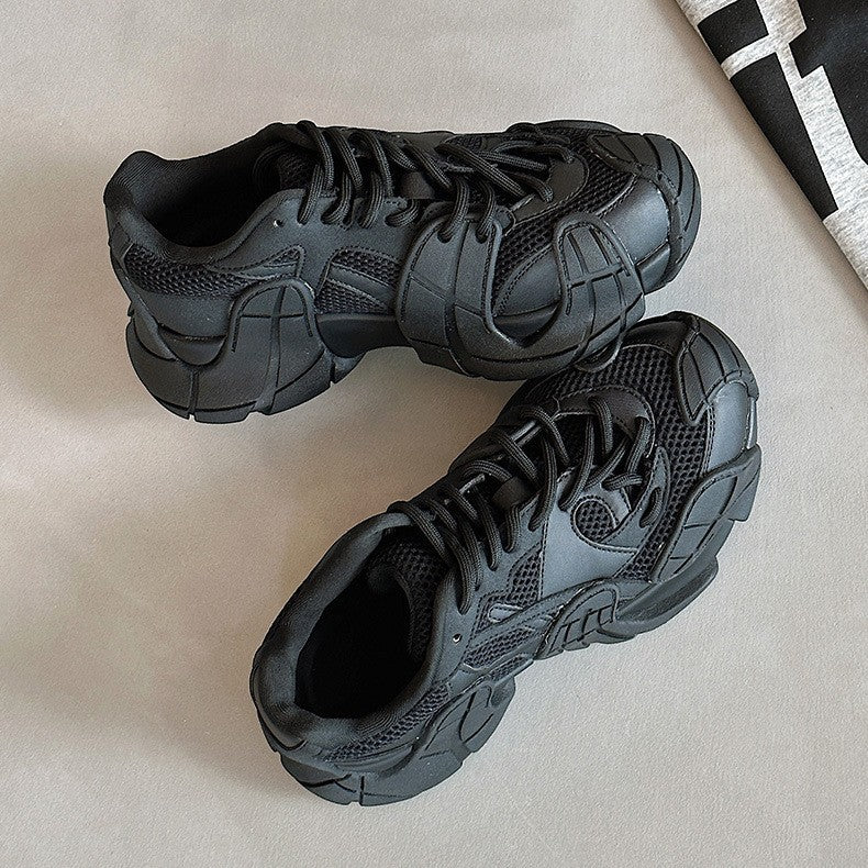 Men's Platform Dad Lightweight Black Versatile Design Men's Sports Shoes