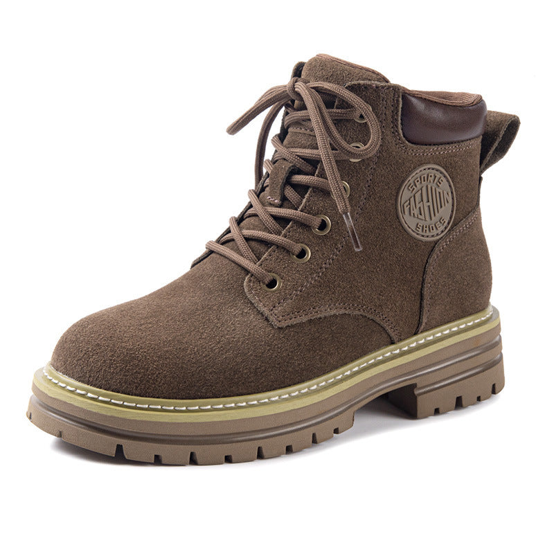 Women's Martin Autumn Soft Bottom Retro Short Cow Boots