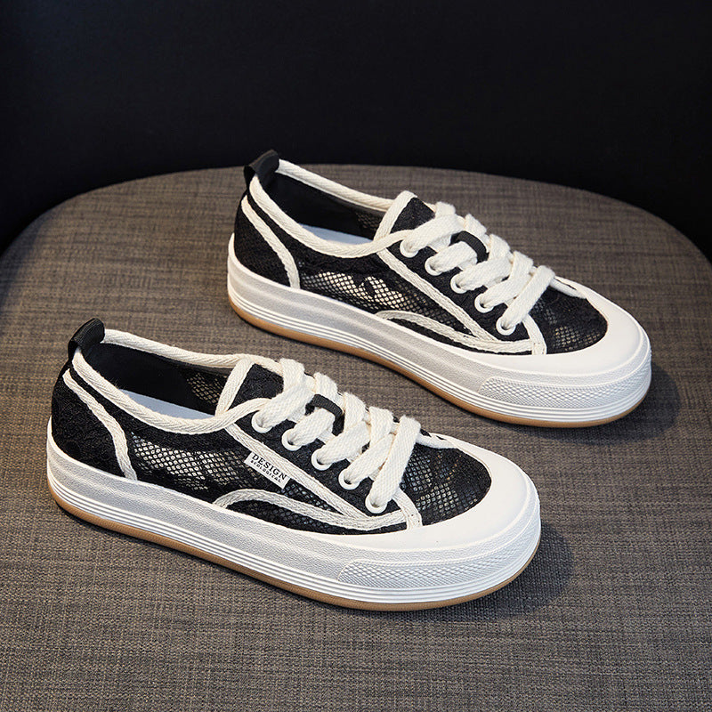 Women's Fisherman Fashionable Lace Campus Platform Lightweight Comfortable Casual Shoes