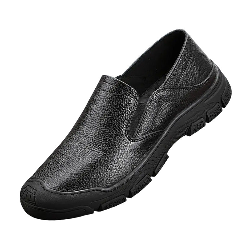 Men's Business Breathable Dad Soft Bottom Light Waterproof Men's Casual Leather Shoes