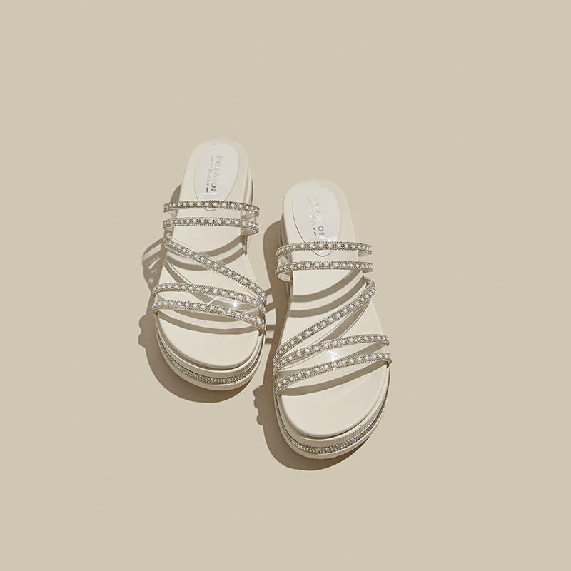 Women's Wear Thick Bottom Beach Korean Style Slippers