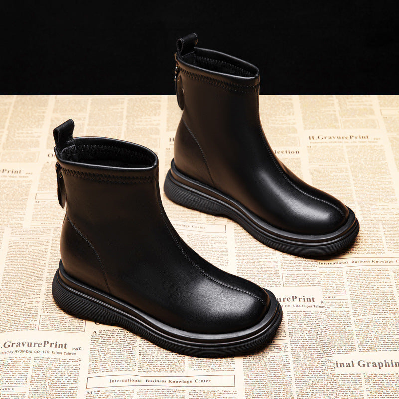 Women's Hight Increasing Martin Ankle Super Popular Women's Leather Boots