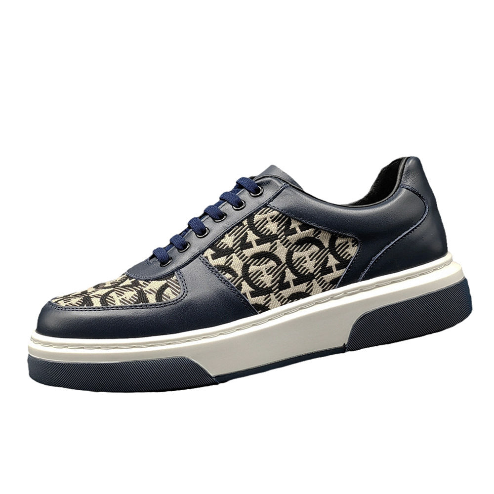 Men's Spring Fashionable Light Luxury Platform Sneakers