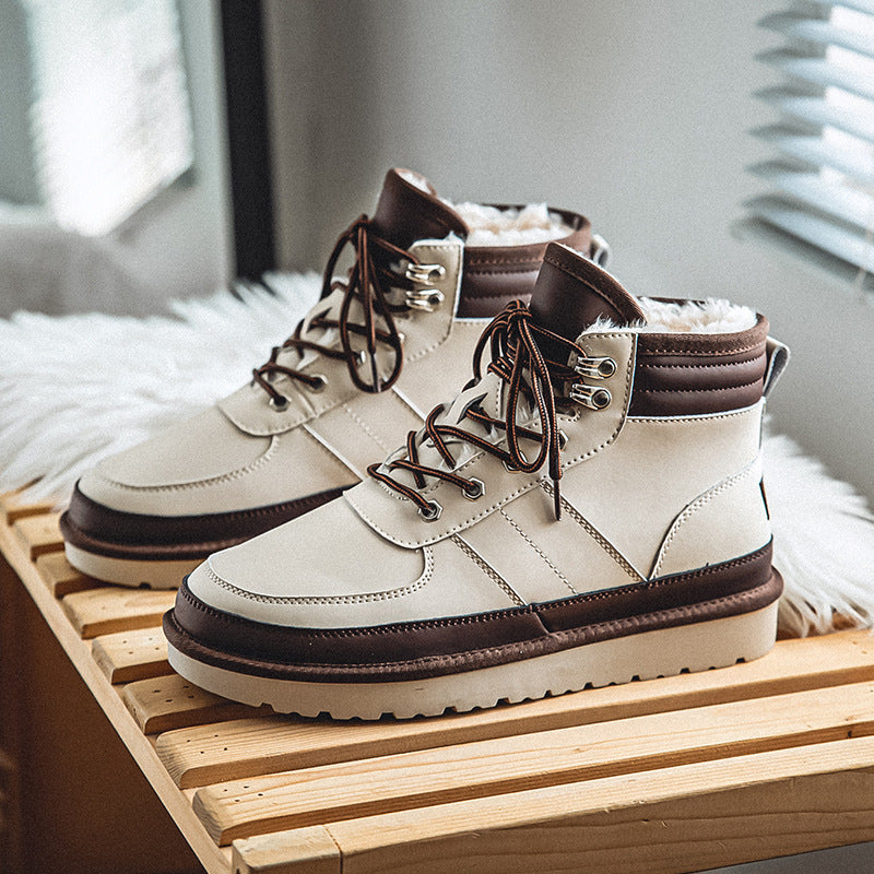 Men's Martin Fleece-lined Thickened Northeast British Retro Snow Boots
