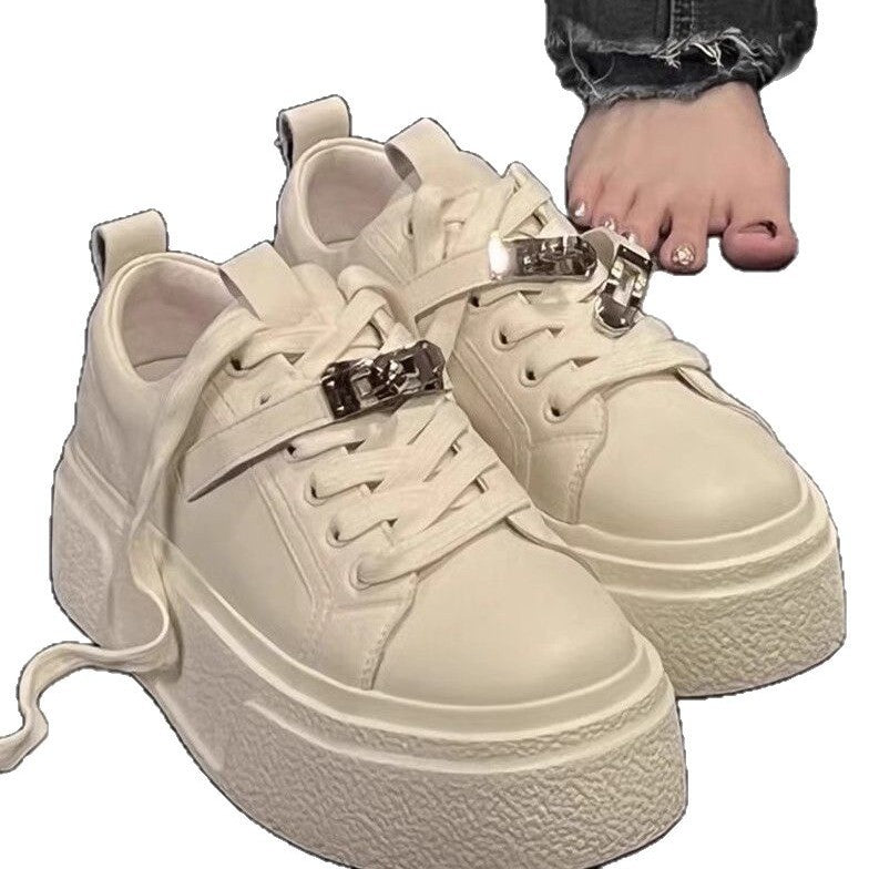Women's Winter Round Toe Platform Height Increasing Women's Casual Shoes