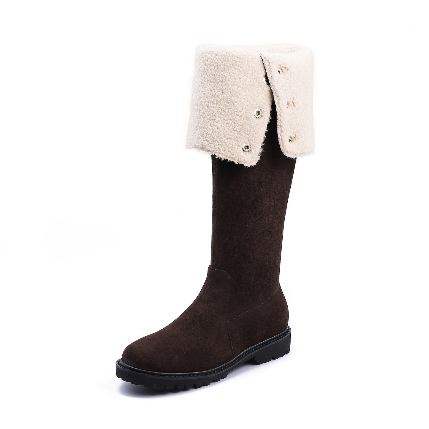 Women's Fleece-lined Warm Slugged Bottom Martin Two-way Wear Snow Boots