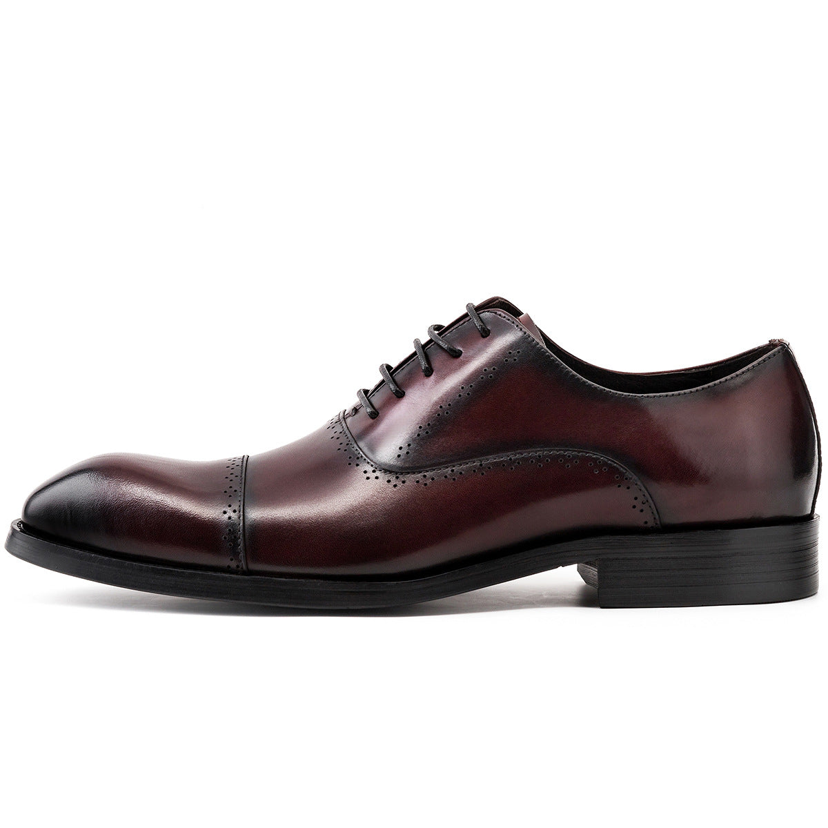 Men's Square Toe Formal Wear Top Layer Men's Business Leather Shoes