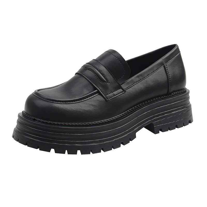 Women's Fattened Round Toe Retro British Style Plus Loafers