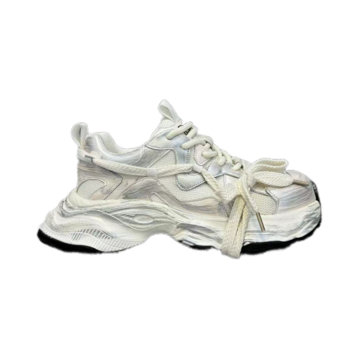 Men's Thick-soled Dad Mesh Heighten Breathable White Casual Shoes