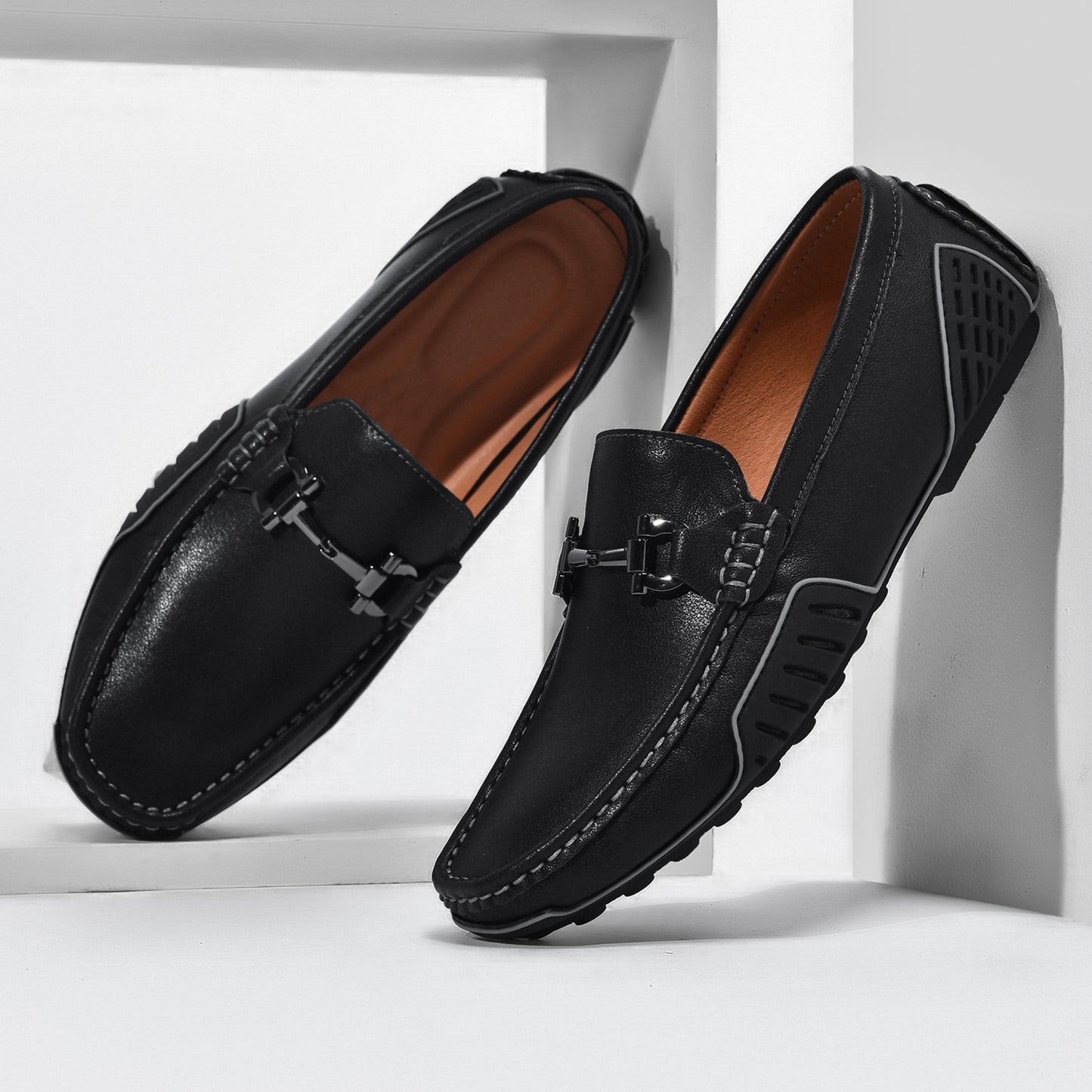 Men's Real With Fleece Lining Trendy Cowhide Casual Shoes