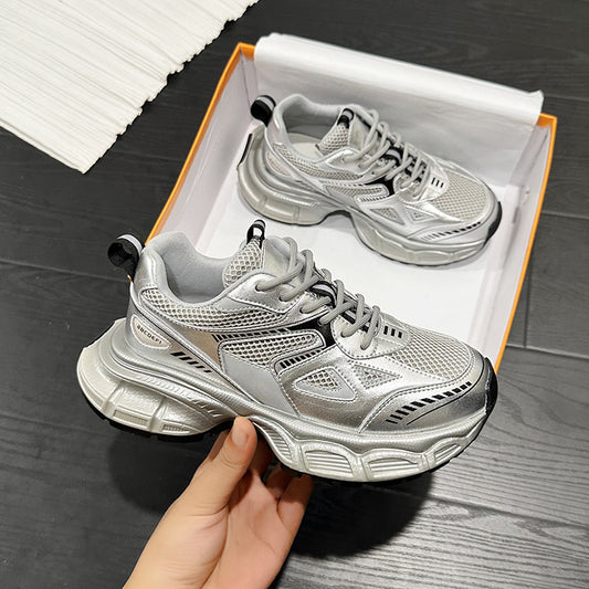 Women's Dad Fashionable Spring Korean Style Thick Sneakers