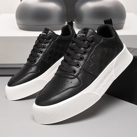 Men's Oversized Fattened Breathable Sports White Sneakers