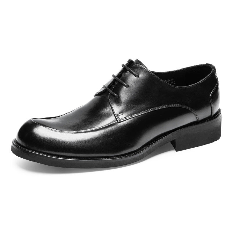 Men's Big Head Breathable Business British Plus Size Leather Shoes