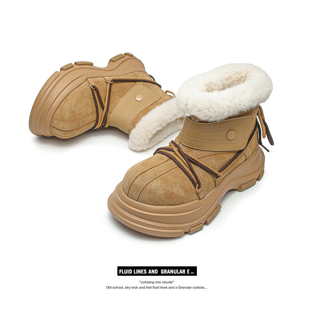Toe Thick Bottom Increased Thermal Middle Tube Strap Waterproof Snow Boots