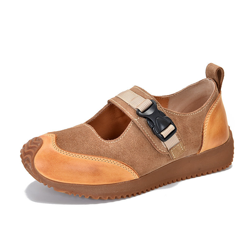 Women's & Men's Price Flat Low-cut Genuine Color Matching Casual Shoes