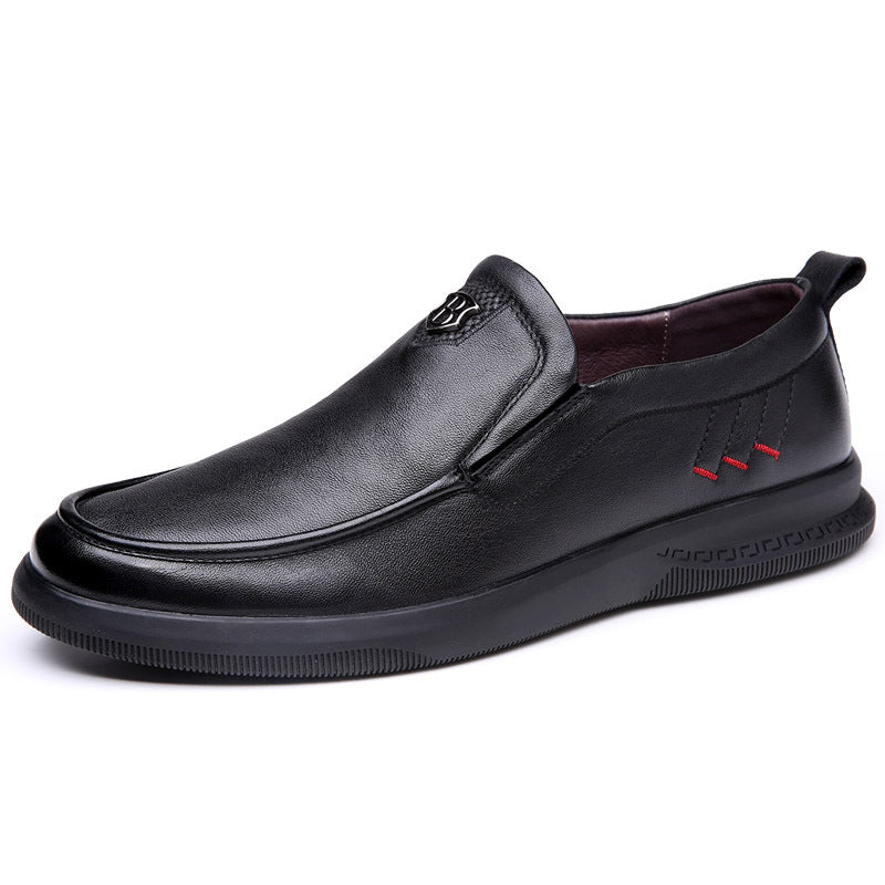 Men's Top Layer Cowhide Soft Surface Bottom Casual Shoes