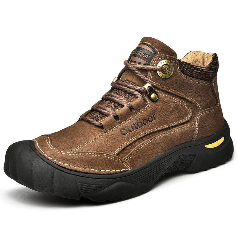 Men's Winter Fleece-lined Thickening Plus Size Cotton Middle Casual Shoes