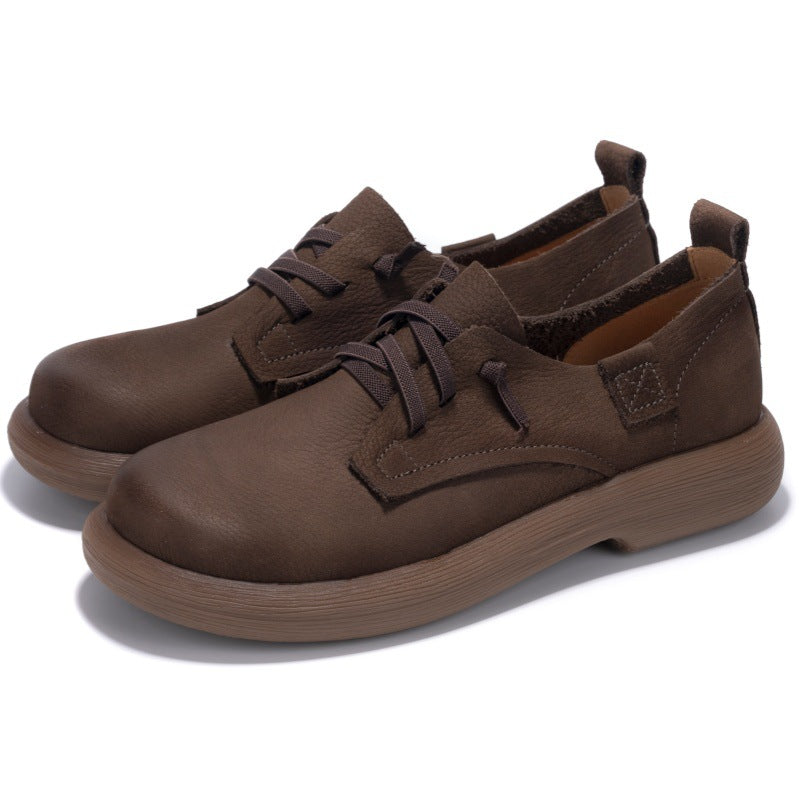 Women's British Style Retro Authentic First Layer Casual Shoes