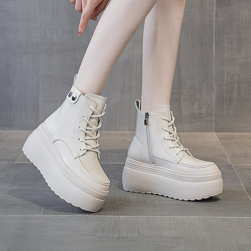 Women's Platform Candy Color Round Toe Fashion Casual Shoes