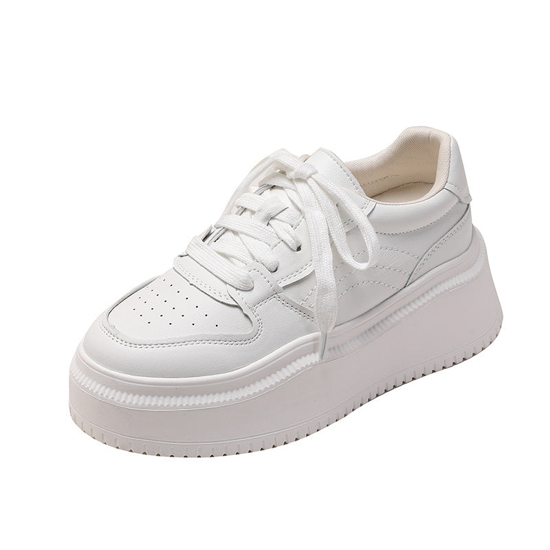 Height Increasing Insole Platform White Female Summer Pearl Breathable Women's Casual Shoes