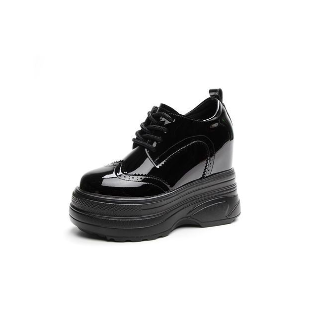 Women's Inner Height Increase High White For Platform Thick Bottom Casual Shoes