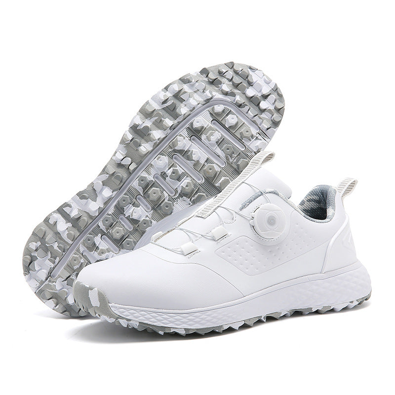 Women's & Men's Golf Couple Comfortable Waterproof Automatic Knob Sneakers