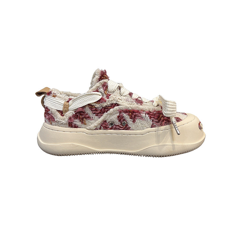 Men's High Version Smiling Female Tan Sweet Cat Casual Shoes