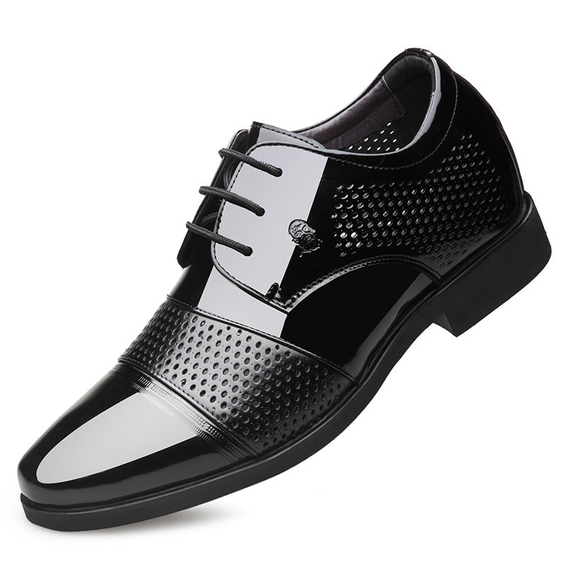 Men's Invisible Elevated Business Formal Wear Breathable Leather Shoes