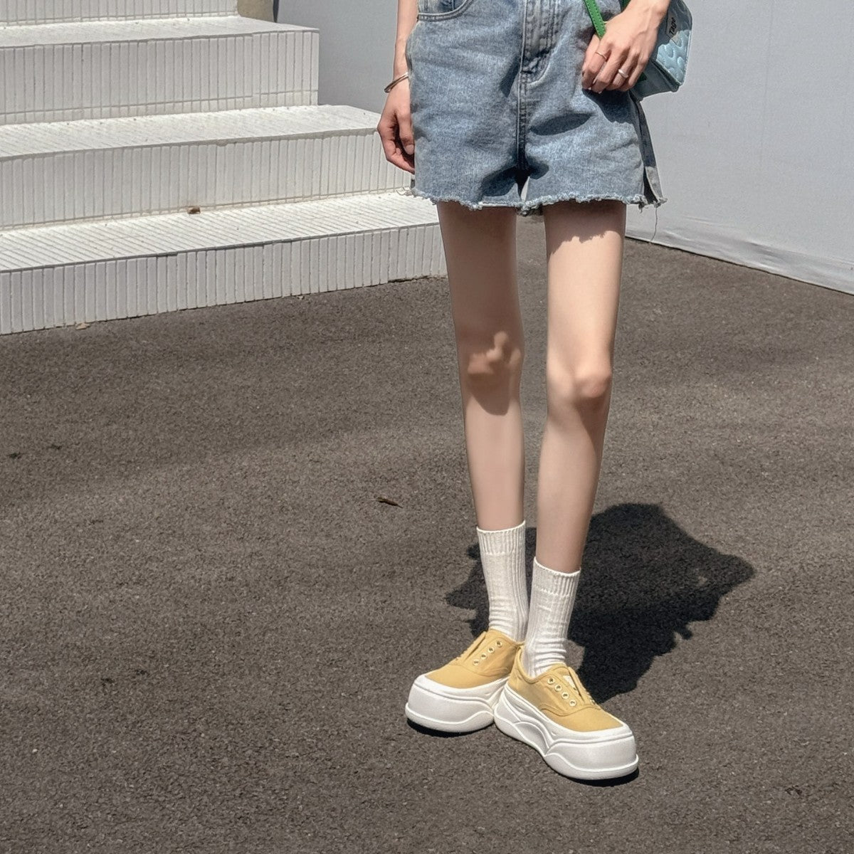Women's Summer Thin Round Head Slip-on Lightweight Casual Shoes