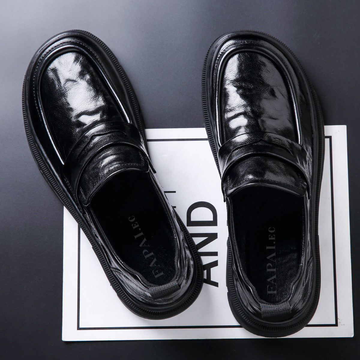 Men's Slip-on British Style Genuine Business Trends Leather Shoes