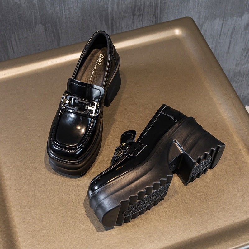 Women's Bottom Small Spring Black British Style Women's Shoes