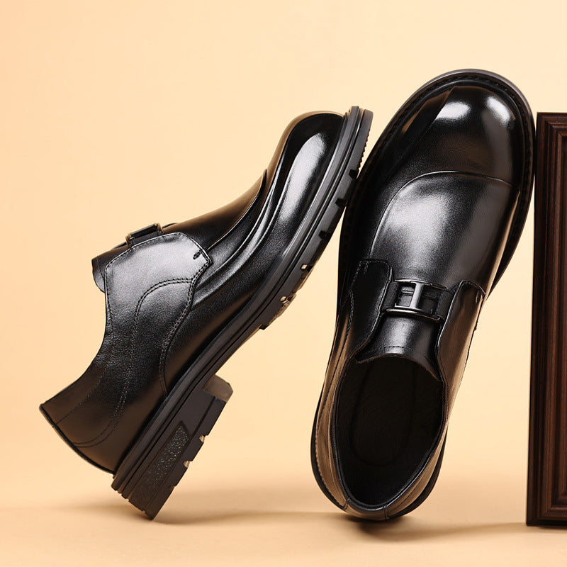 Men's Cowhide Business Genuine Formal Pumps Commuter Leather Shoes