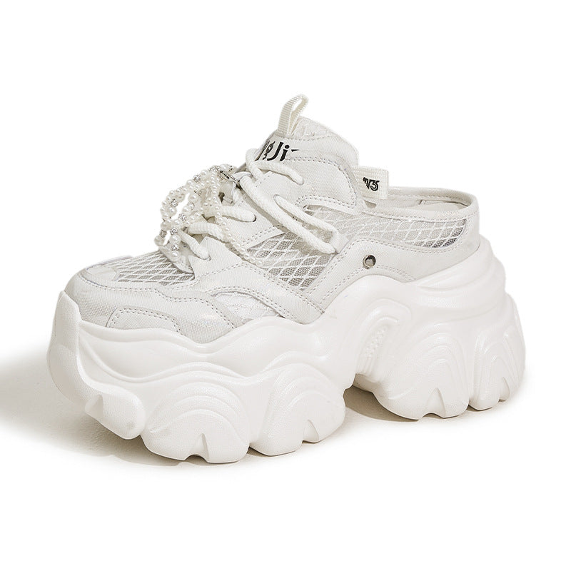 Women's & Men's Breathable Platform Height Increasing Insole Closed Sneakers