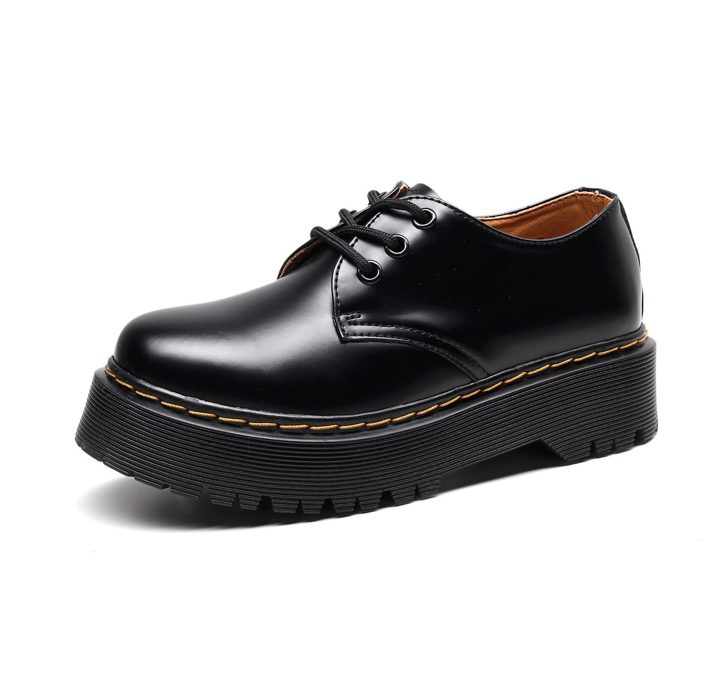 Women's Low-cut Genuine Height Increasing British Platform Casual Shoes