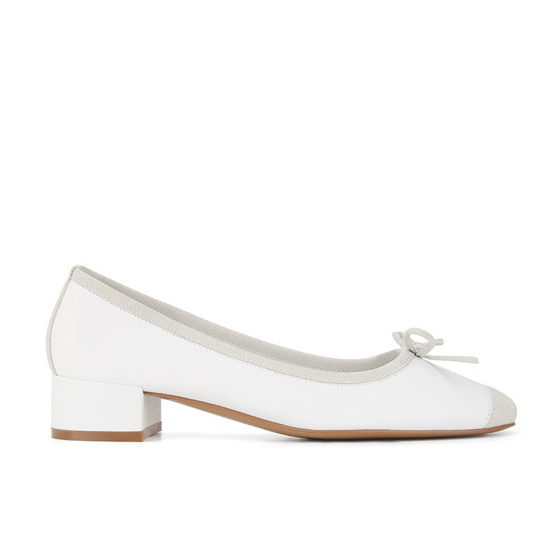 Women's Heights French Sheepskin Square Toe Bow Women's Shoes