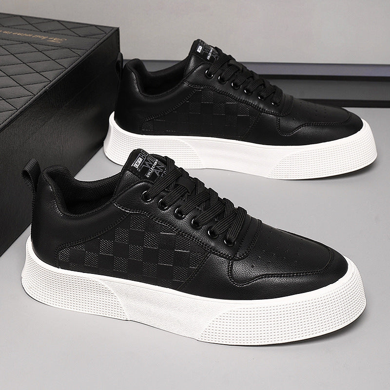 Men's Oversized Fattened Breathable Sports White Sneakers